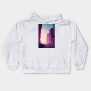 Mom &amp; Daughter Lofi Scenario Anime Landscape Kids Hoodie